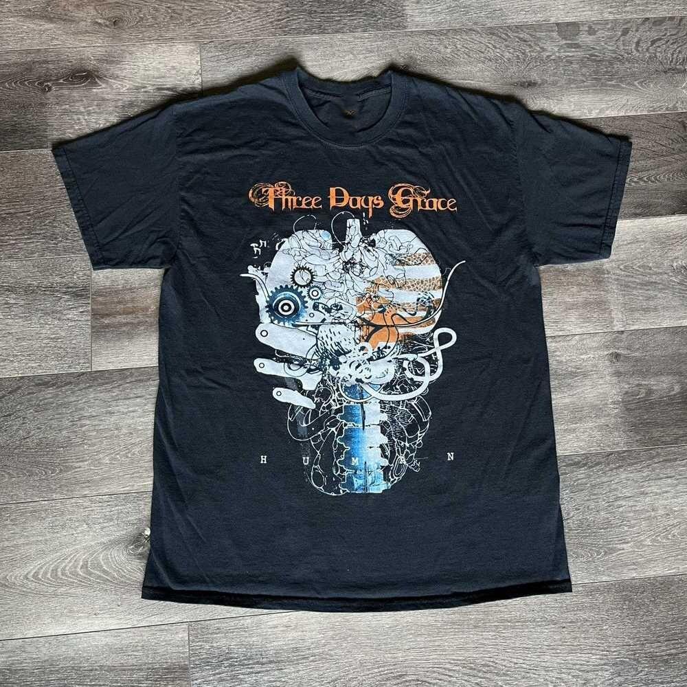 Three Days Grace Lungs Human Tour Футболка Черная Унисекс S-5XL 1V0167 Унисекс Футболка