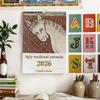 2026 Medieval Animal Themed Ugly Style Calendar with Humorous Vintage Illustrations for Home Office Decor 29x21cm