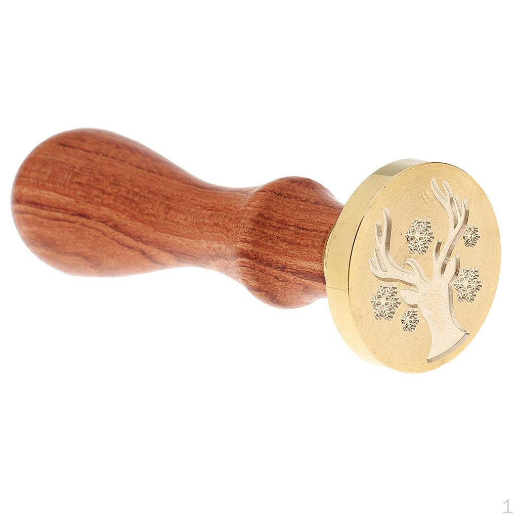 Винтажная сургучная палочка, запечатывающий штамп/дерево для открытки-конверта - голова оленя №1