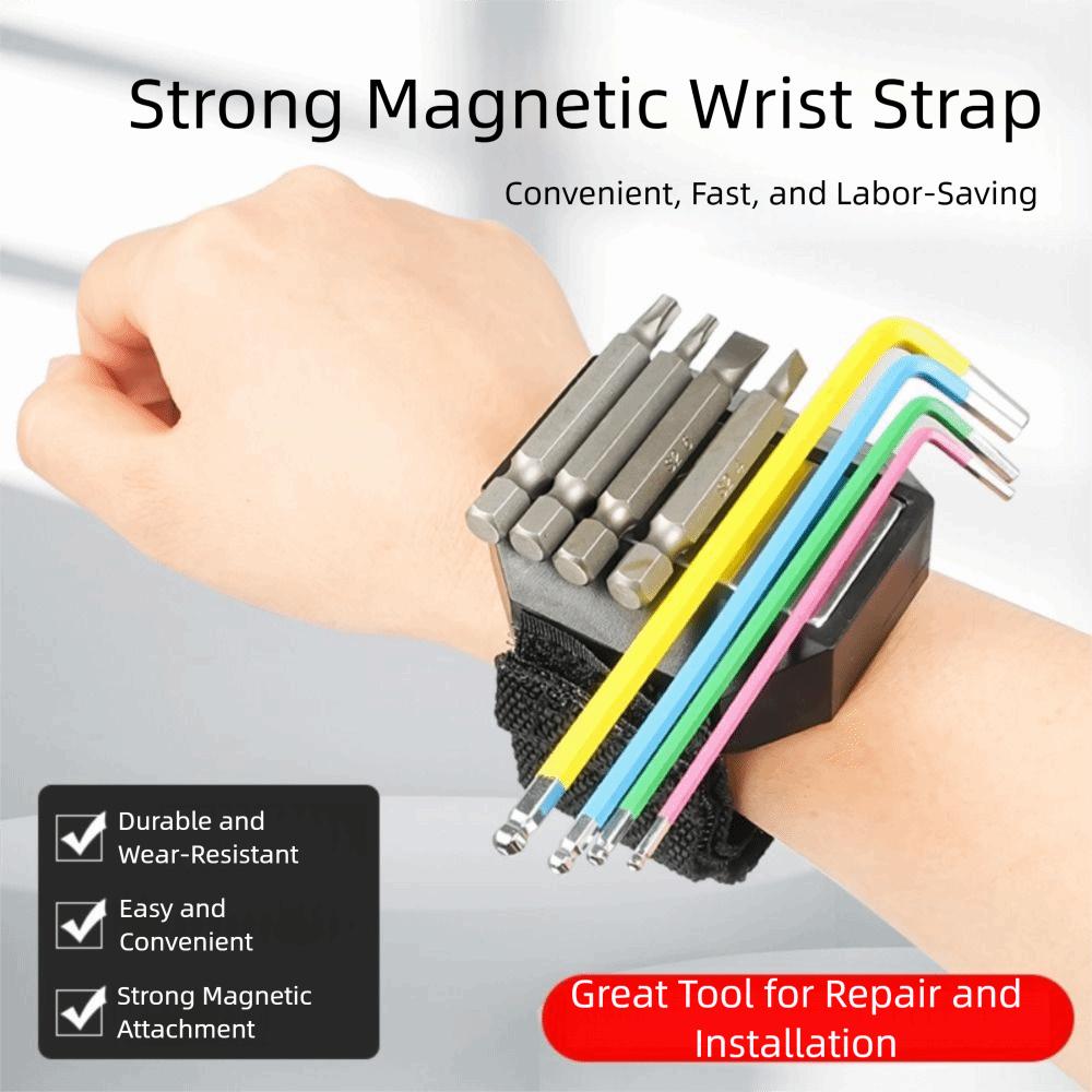 Multi-Functional Magnetic Wristband Strong Magnet Wrist Tool Band Drill Bit Storage
