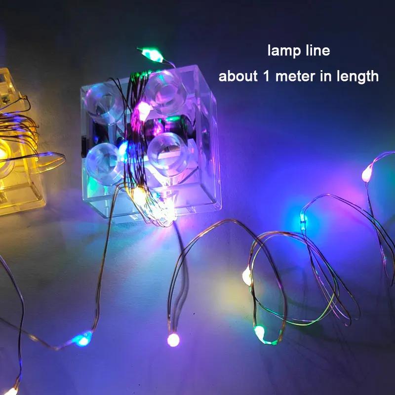 Светящийся блок-кирпич со световой линией DIY Строительные блоки Освещение для сцены Декор Совместим с Lego Кирпичи Игрушки для детей