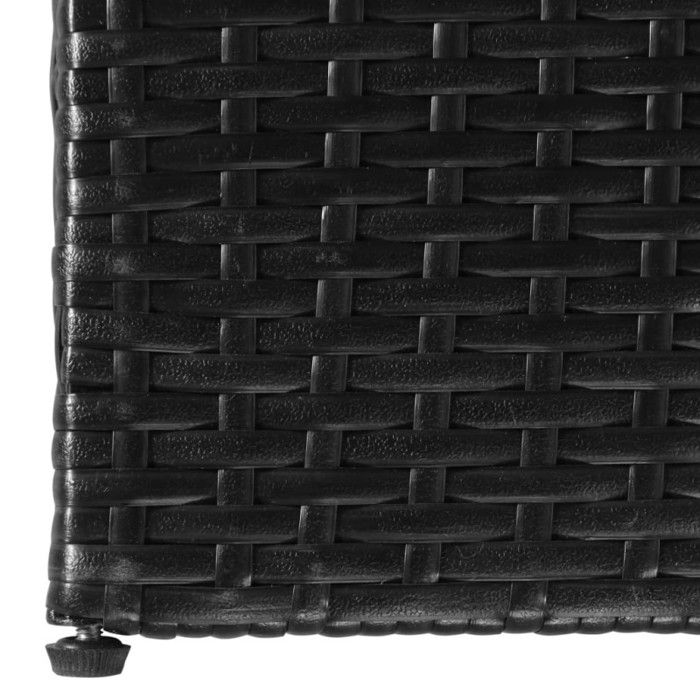 VidaXL Boîte de rangement de jardin noir 150x100x100 cm résine tressée 44245