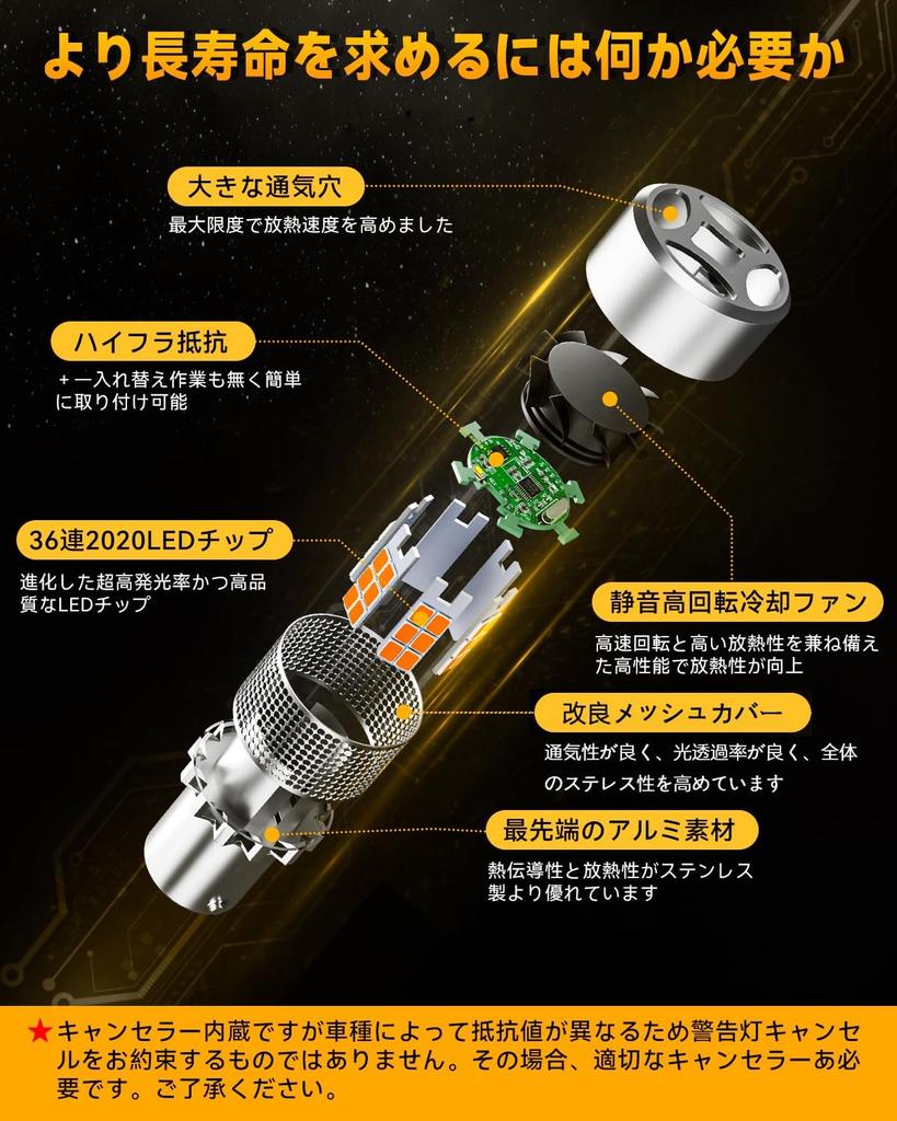 TELLIKA T20 25W Auto Light No Hyper Flash Amber LED Canbus Bulbs with Fan Turn Signal Lamp S25 1156 BAU15S New Condition