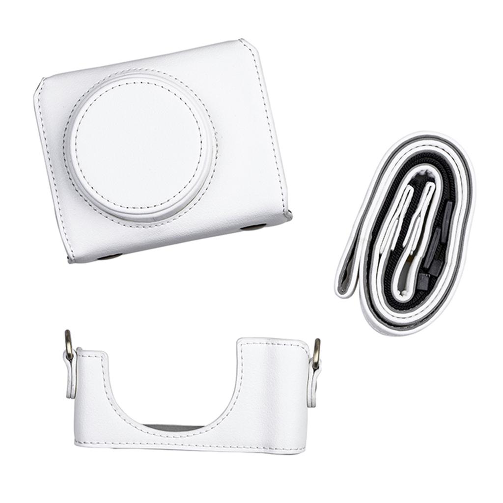 Digital Camera Protective Case PU Leather Camera Storage Bag with Removable Shoulder Strap Compatible with ZV1
