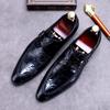 Модная мужская обувь Мужская обувь с острым носком Деловая кожаная обувь Брок Винтажная джентльменская обувь из воловьей кожи Мужская натуральная социальная обувь