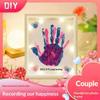 DIY Рамка-витрина для пары, ручная роспись, деревянная рамка для фото с отпечатками рук, набор красок 12 цветов, подарки для демонстрации