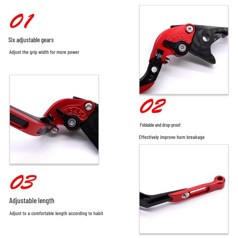 SYM HUSKY ADV150/JETX Telescopic Folding Brake & Clutch Levers