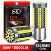 2pcs Super Bright 50W 1156 BA15S P21W BAU15S PY21W 7440 W21W P21/5W 1157 BAY15D T20 7443 W21/5W LED Bulbs 126smd Auto Lamp Reverse Turn Signal Light