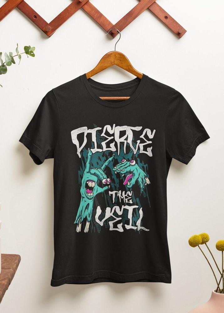 New Pierce The Veil Band Tour Concert Black Cotton T Shirt For Men Unisex T-Shirt