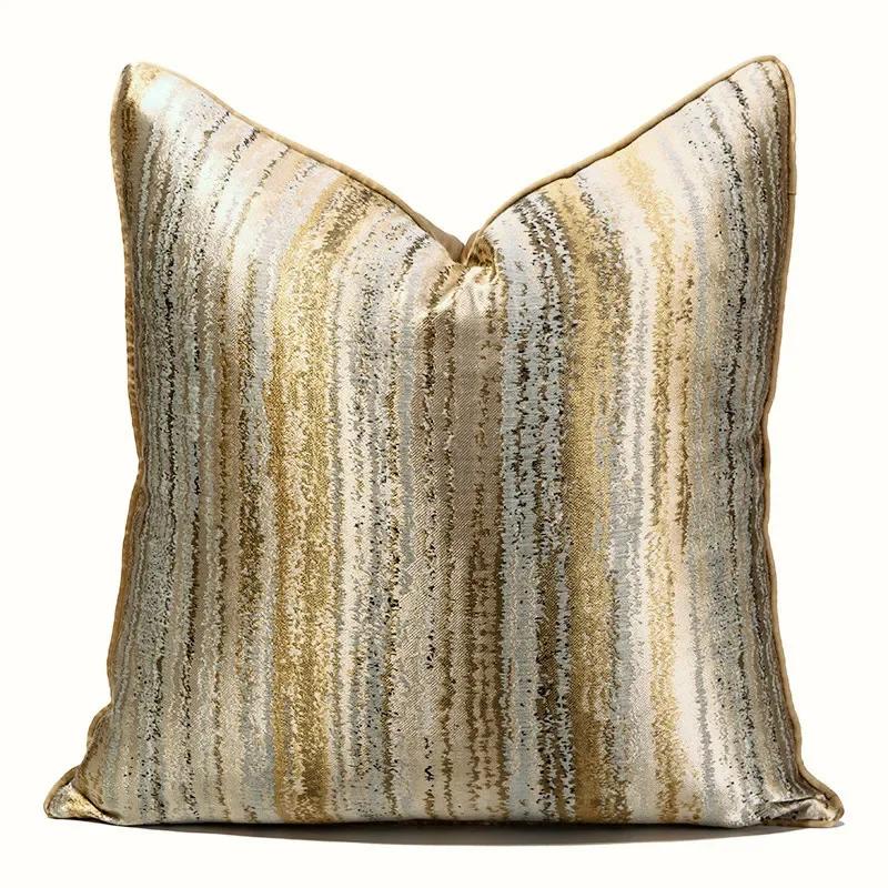 Серый современный светлый роскошный чехол для подушки 30*50 45x45 50см 60 Высококачественный чехол для подушки Жаккардовая наволочка для кровати, дивана, домашнего декора