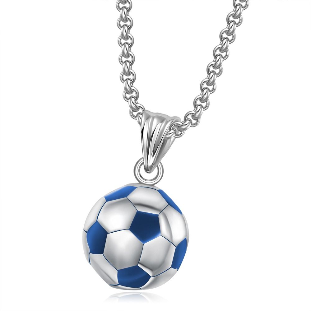 Soccer Shape Casual Soccer Pendants 3D Charm Necklace Fashions Football Necklaces Boys Girl