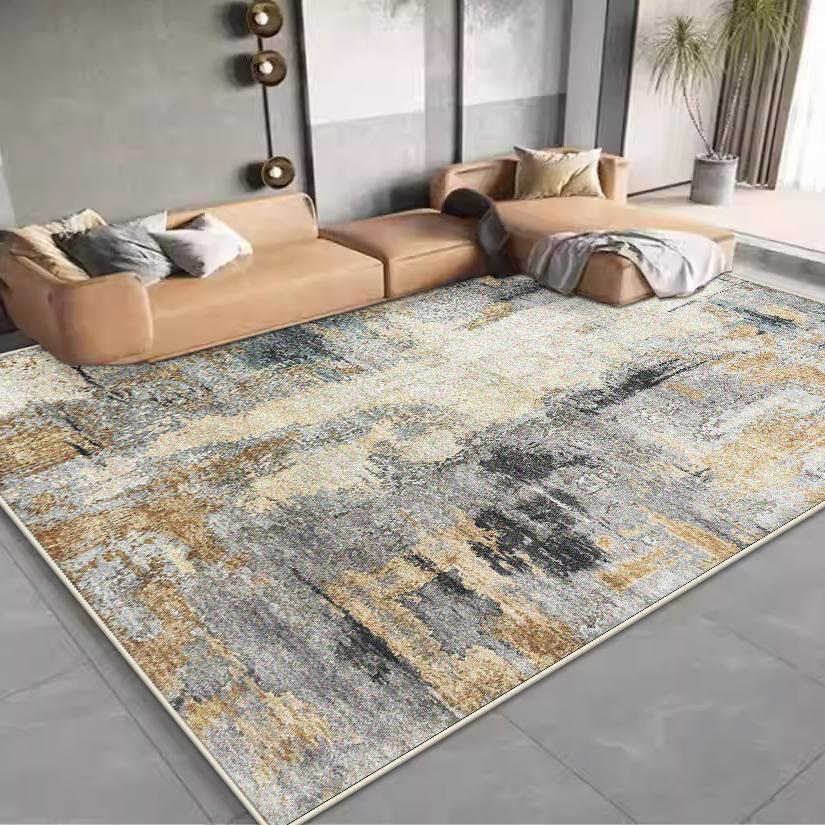 Modern Abstract Flannel Carpet Living Room Decoration Home Bedroom Carpets Non-slip Washable Floor Mats Fluffy Large Area Rug