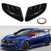 2x Для Honda Civic Hatchback 2016-20 Накладка на боковое зеркало заднего вида, накладка-молдинг, глянцевый черный