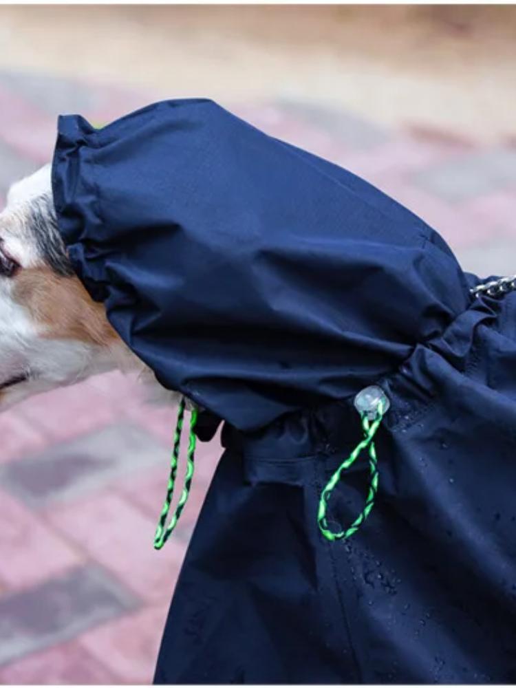 Водонепроницаемый дождевик для собак средних и крупных пород, полный пакет, пончо для питомцев, крутые четырехлапые дождевики для питомцев раздельного типа, светоотражающая наклейка, товары для питомцев, принадлежности
