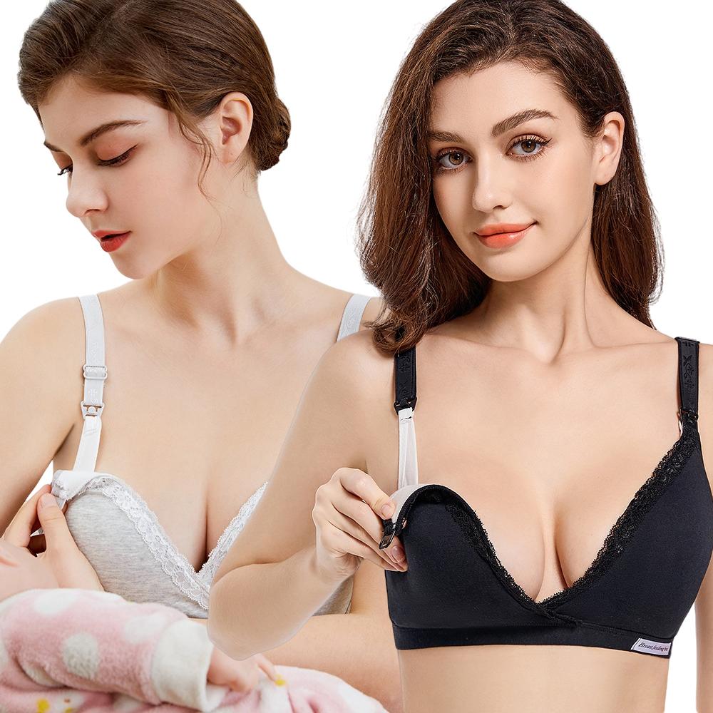2 шт., бюстгальтер для беременных и кормящих женщин, бюстгальтеры для кормления грудью, хлопковое нижнее белье, одежда для беременных женщин, одежда для беременных, сна, грудного вскармливания, интимная одежда