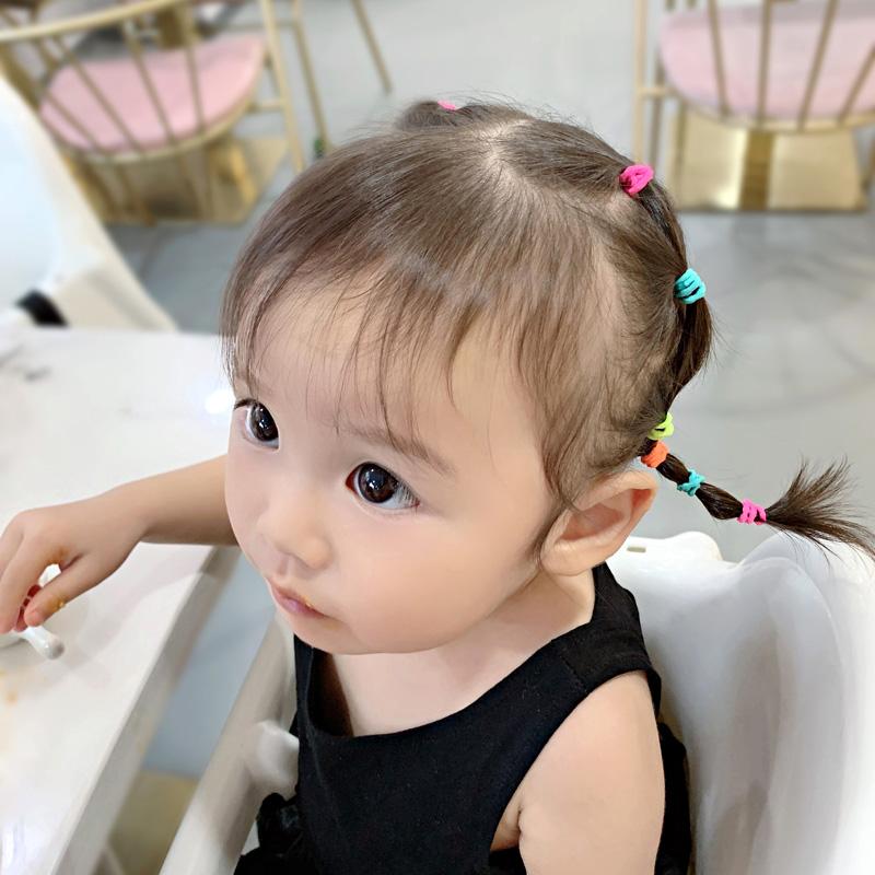 100 шт./пакет Простые практичные маленькие резинки для волос для девочек и детей, эластичные резинки для волос, аксессуары, резинка для волос, кольцо, головной убор