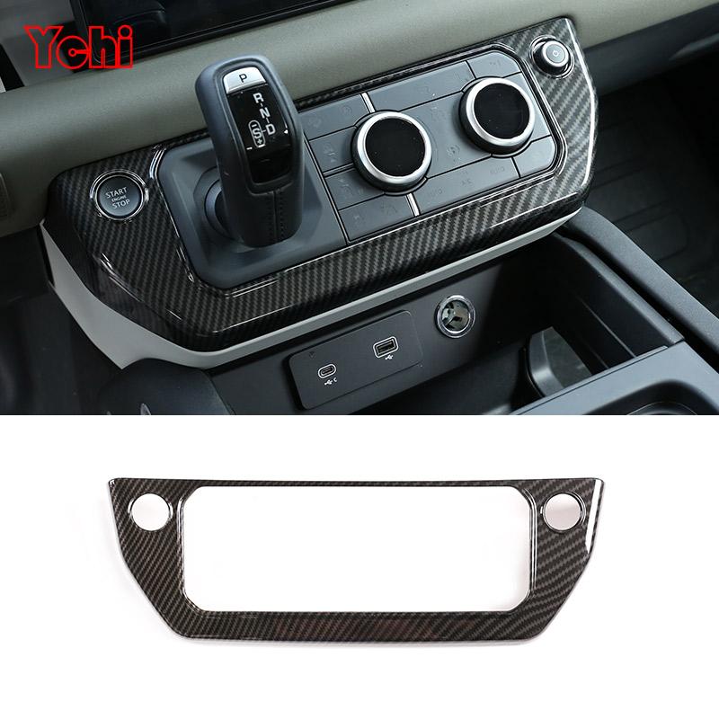 ABS Carbon Fiber For Land Rover Defender 110 2020-2024 Car Interior Modification Protection Cover Decorative Patch Accessories