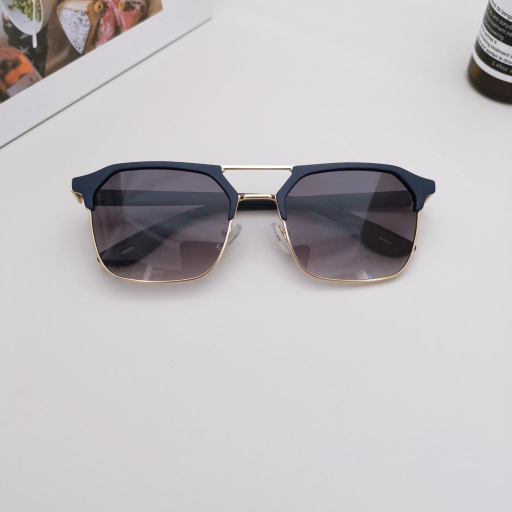 Персонализированные металлические цельные солнцезащитные очки большой оправы для взрослых солнцезащитные очки премиум-класса квадратной формы