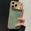 Кожаный чехол из овчины для iPhone 17 Air 16 15 14 13 12 Pro Max Plus 11 Винтажное Покрытие Лазерная Яркое Окно Чехол для Телефона