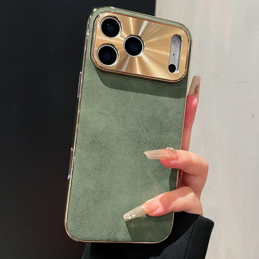 Кожаный чехол из овчины для iPhone 17 Air 16 15 14 13 12 Pro Max Plus 11 Винтажное Покрытие Лазерная Яркое Окно Чехол для Телефона