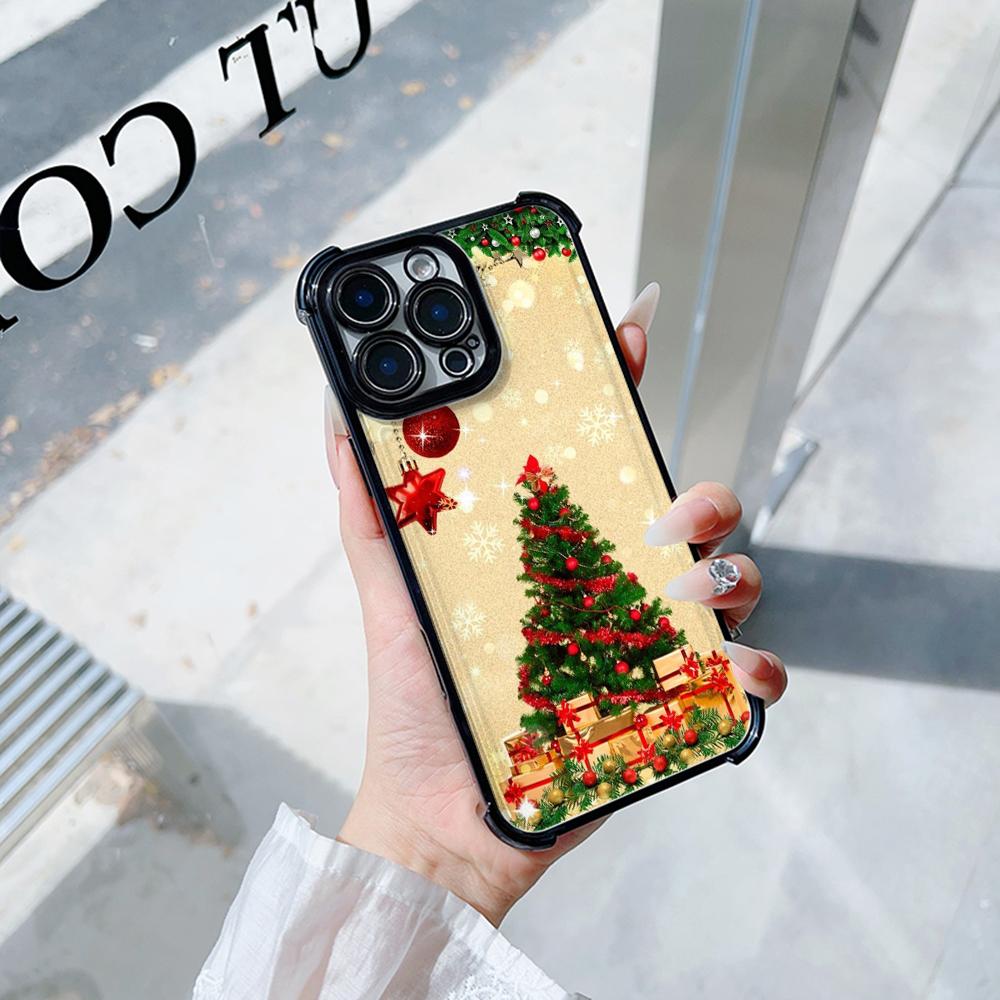 Ae113 Merry Christmas art Santa design art Гальванизированные чехлы для телефонов TPU для Xiaomi 11 Lite Redmi Note 13 Pro 12C Huawei Защитный чехол на четыре угла
