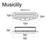 Musiclily Basic HOT RAILS Звукосниматель Humbucker для гитары ST Strat Электрический Белый корпус с хромированными планками Одноразмерный для гитары,
