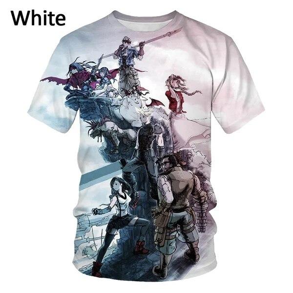 Новая модная мужская футболка Final Fantasy VII Fun с 3D принтом, повседневная одежда Harajuku Oversize с короткими рукавами, одежда Y2K