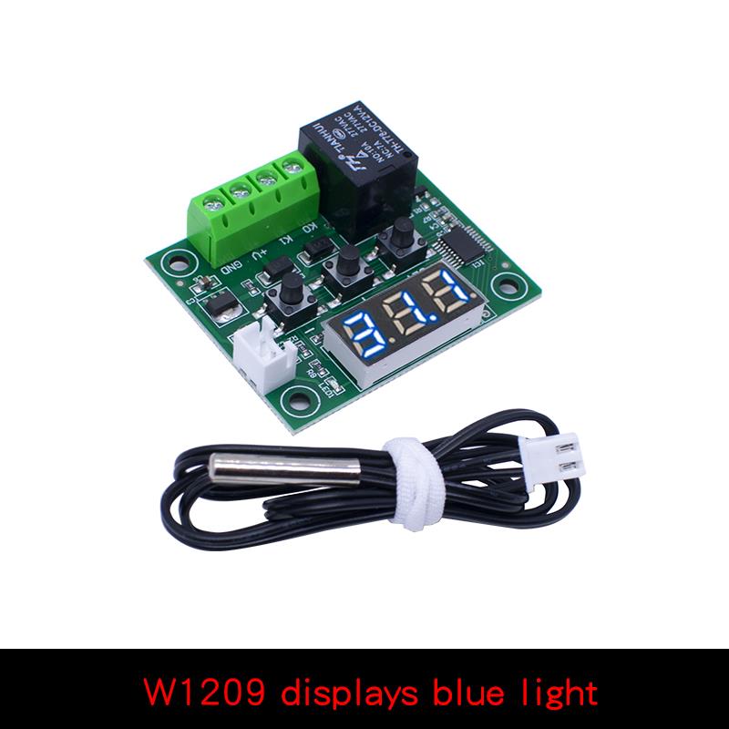 W1209 Синий/Красный свет DC 12V нагрев охлаждение темп термостат переключатель контроля температуры контроллер температурыNTC 0.5 1 2 3M кабель