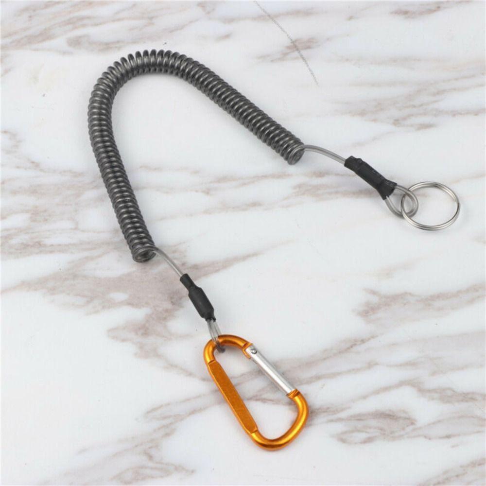 Tool Tether Hard Hat Lanyard Safety Rope Fishing Lanyards Spiral Coiled Lanyard Spring Elastic Rope