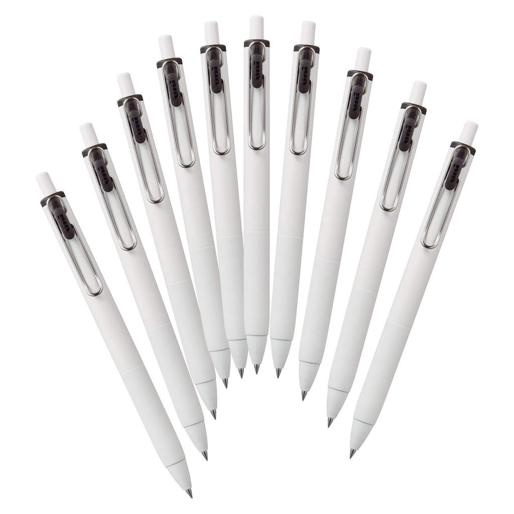 Mitsubishi Pencil Gel Ballpoint Pen Uniball One Black 10 Pieces Hako 0.38 UMNS38.24