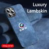 Luxury Suede All-inclusive Phone Case Protector Cover For BMW 50th for iPhone 11 12 13 14 15 16 17 Pro X XR XS Max Mini 7 8 Plus FS0
