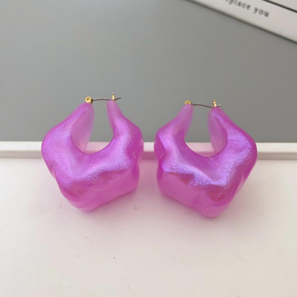 Великолепные акриловые серьги U-образной формы неправильной формы для повседневной носки женщин