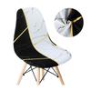 Solid Color Shell Chair Cover Stretch Cheap Short Back Chair Covers Printed Dining Seat Covers For Home Bar Hotel Party Banquet
