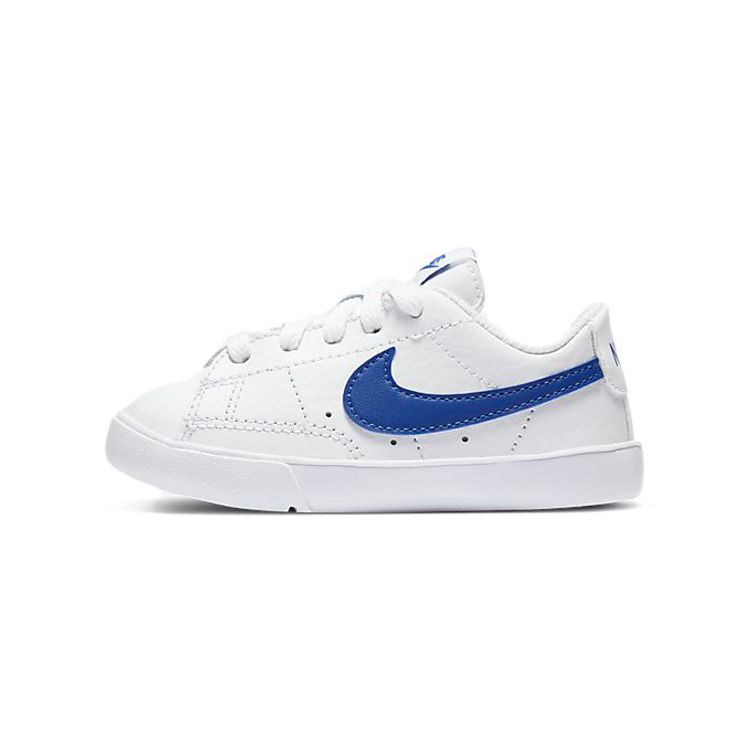 Nike Blazer Comfortable Slip Resistant Durable Low Top Walking Shoes Baby Shoes White Blue CZ7581-100