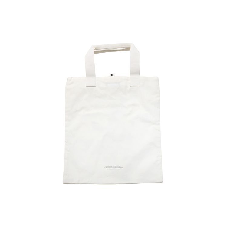 Adidas Originals Basic Large Logo Cotton Tote Bag Shopping Bag Unisex Tote Bags White BQ7569