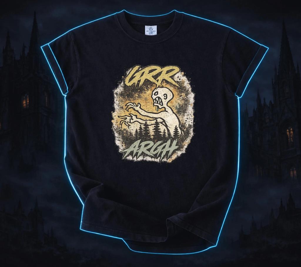 Grr Argh Zombie Vintage Comfort Colors TShirt Buffy Inspired Halloween Shirt Horror Movie Tee 90s Zombie TShirt for Fans