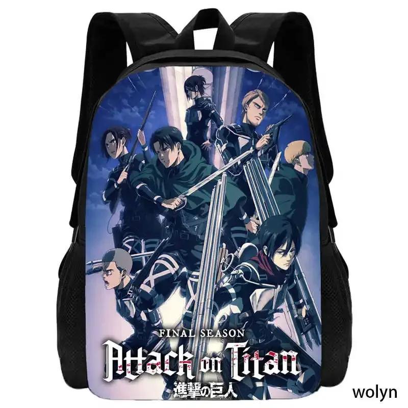 Мультяшные школьные сумки для мальчиков и девочек, Рюкзак Attack On Titan для детского сада, Милые легкие детские сумки