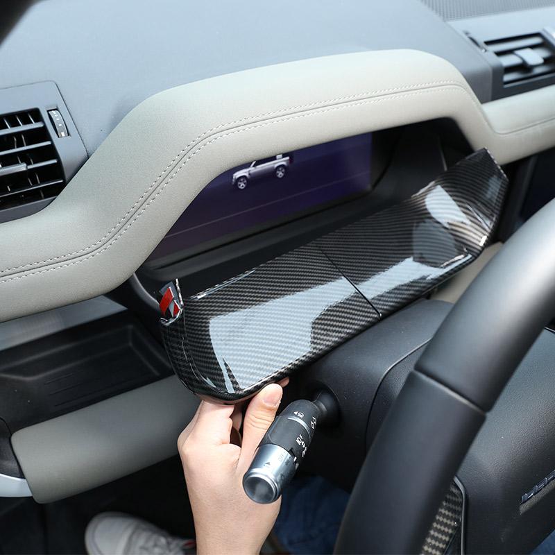 Для Land Rover Defender 110 Стайлинг автомобиля ABS хром/текстура из углеродного волокна украшение на приборную панель автомобиля наклейка на автомобиль