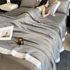 Luxury Summer Quilt Antibacterial Embroidery Skin-friendly Comforter Imitation Silk Ice Air Confitioner Blanket for Bed Washable