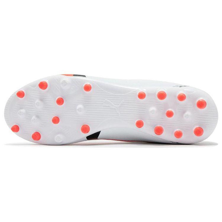 Puma Ultra Play Round Toe Lace-Up AG FG Soccer Shoes Men Soccer Shoes White Black Red 107527-01