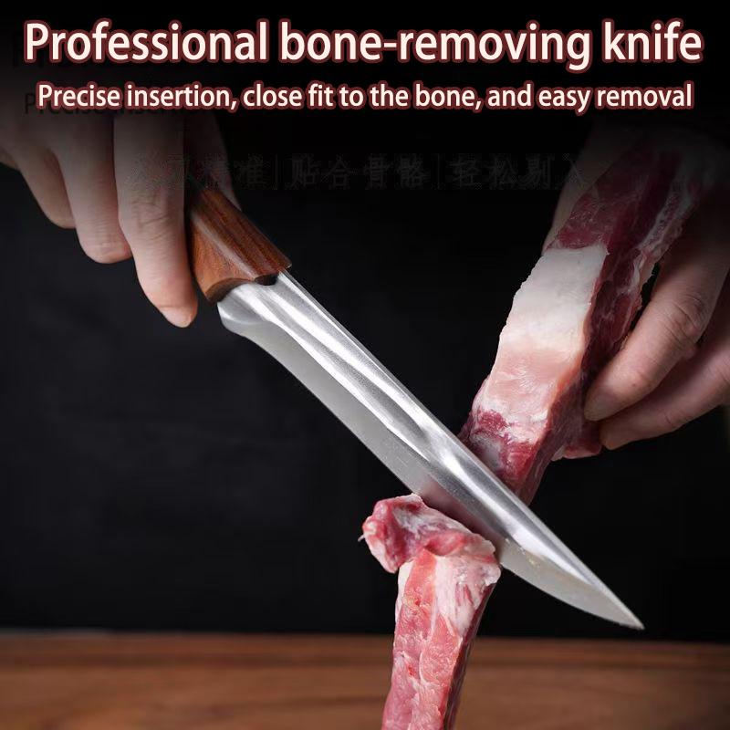 Professional kitchen boning knife, hand-forged high-hardness and sharp, butcher's cutting knife for slaughtering beef and mutton