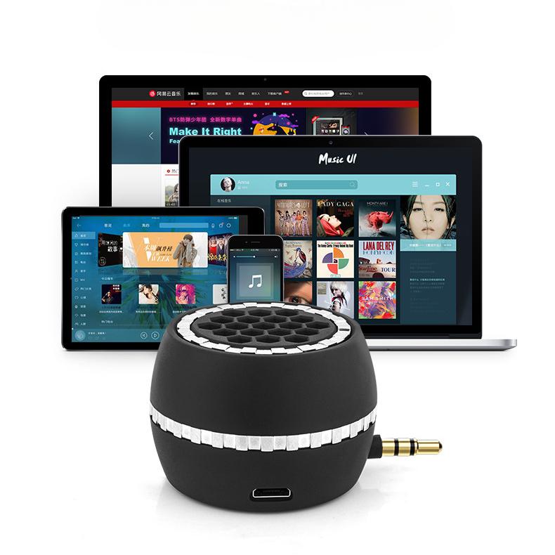 Портативная беспроводная Bluetooth-колонка Телефон Внешний динамик Универсальный 3,5-мм разъем Мини-коробка для звука Для смартфона Планшета Ноутбука MP3 MP4