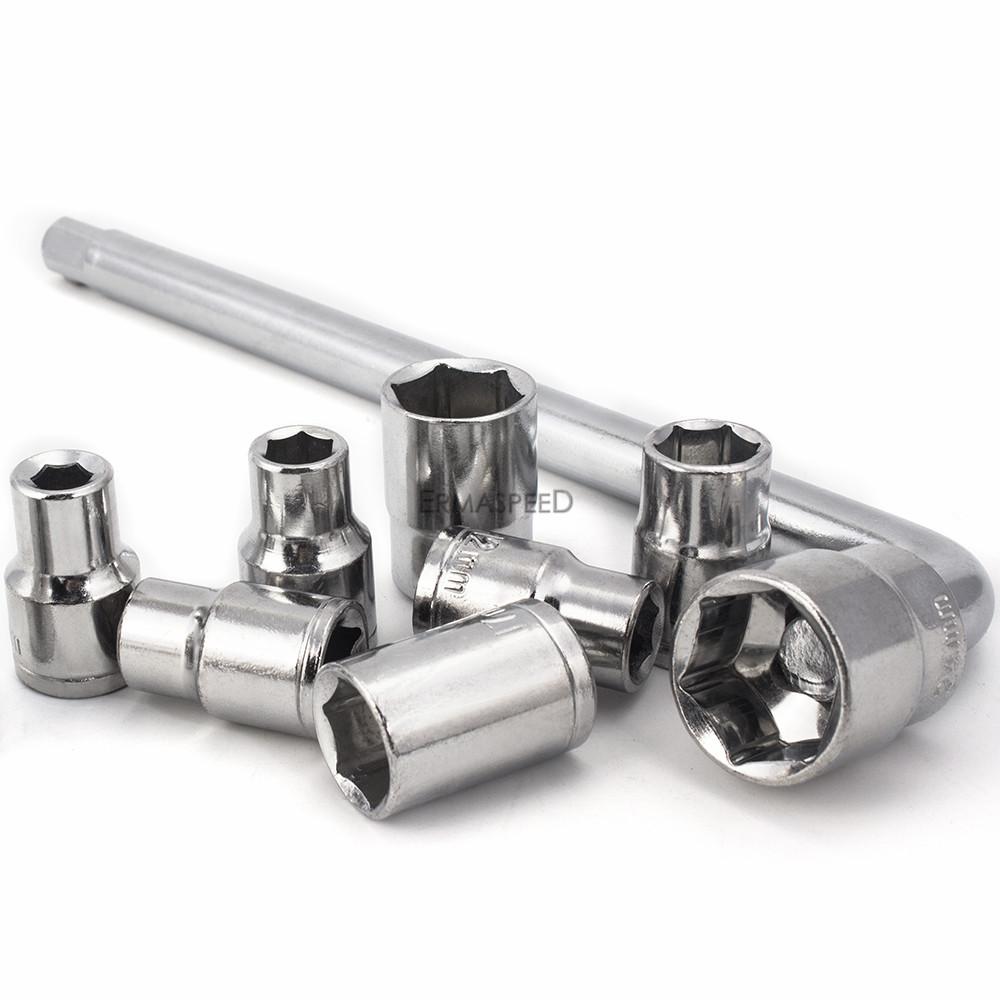 Набор инструментов для ремонта мотоциклов, 1/2 дюйма, торцевой привод 8-32 мм, шестигранная втулка, инструмент для ремонта автомобиля, гнездо для гайки