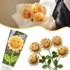 Handmade DIY Wool Crocheted Smiley Face Sunflower Single Branch Flower Bouquet Decoration Decorations Photography Props