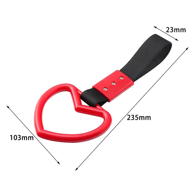 Train Bus Handle Hand Strap Heart Styling Drift Charm Strap Drift Auto Accessories Car Strap Car Decoration Warning Ring