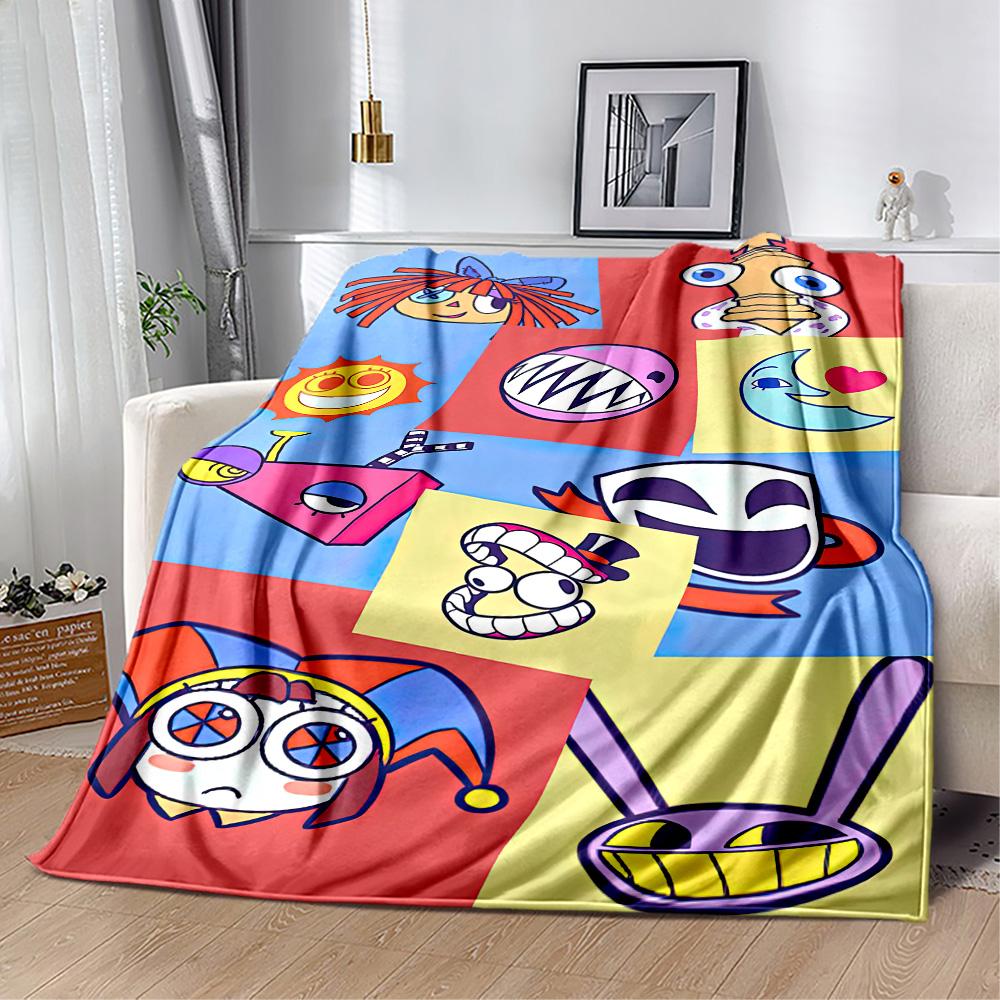Digital Circus Blanket Warmthful Decor Perfect for Bedding Bed Office for All Occasions Stylish Decor Best Holiday Gift for Friends Family