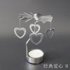 Christmas Decorations Spinning Rotary Metal Carousel Tea Light Candle Holder Stand Light Xmas Gift Candelabra for Home