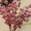 10Pcs Mini Round Artificial Red Berries Xmas Flower New Year Home Ornaments