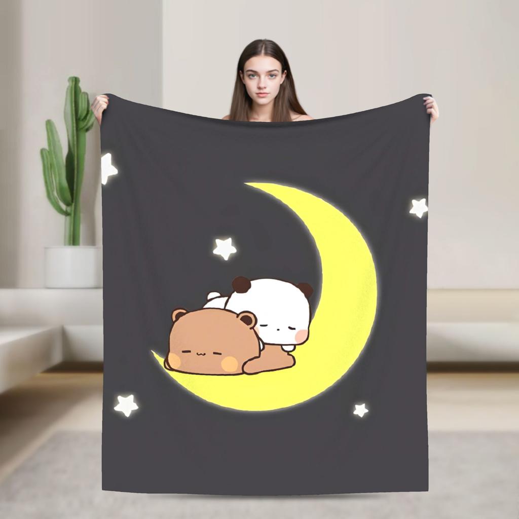 Soft BlanketGirls Boys Camping Bubu Dudu Flying Throw Blanket Flannel Bedspread For Couch Chair Sofa Bed Fashion Sofa Bed Cover