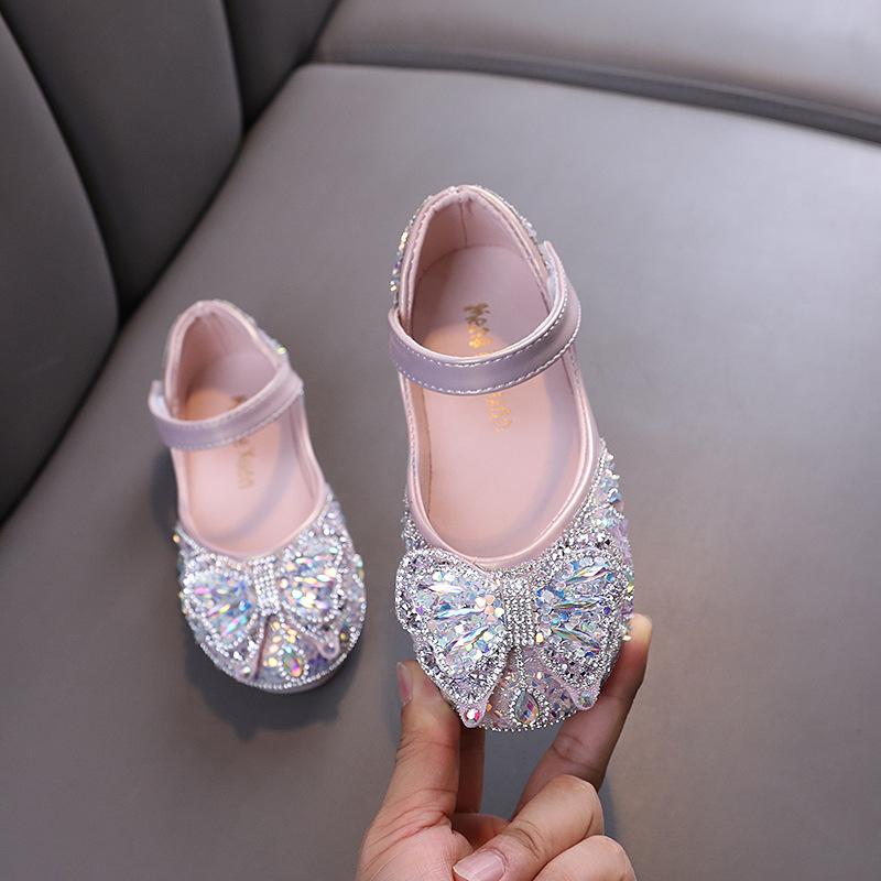 Новые кожаные туфли для маленьких девочек, весна-осень, роскошные детские туфли для вечеринок, универсальные детские туфли принцессы для свадебной вечеринки